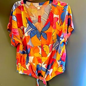 NWT Joe Fresh floral blouse